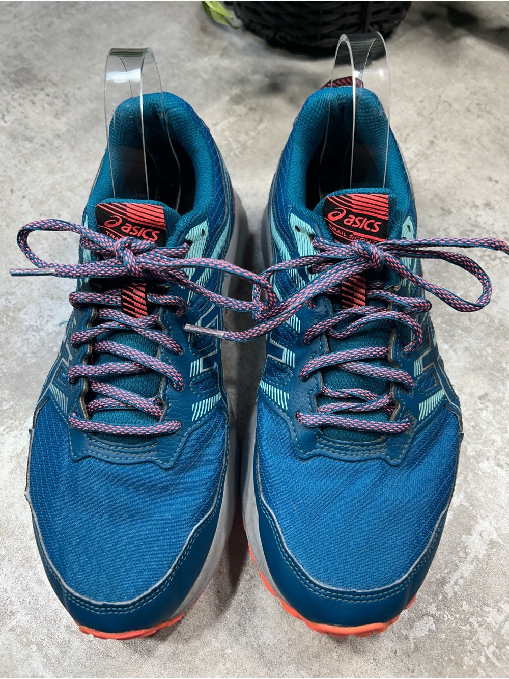 ASICS Trail Scout 2 Women's Size 10 Teal Blue Running Shoes with Coral Accents - Picture 3 of 14